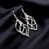 Boucles d'oreilles spirales ajourées argentées