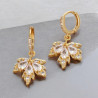 Boucles d'oreilles feuille d'érable Plaqué or