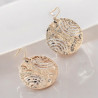 Boucles d'oreilles métal texturé doré