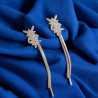 Boucles d'oreilles argentées étoile pendantes