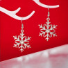 Boucles d'oreilles flocon argentés