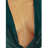 Chaîne de body strass argentée