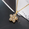 Collier doré fleur rotative Plaqué or
