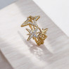 Bague ajustable dorée étoile Plaqué or