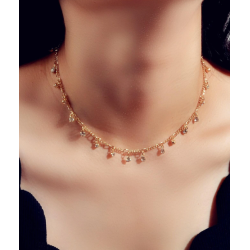 Collier strass doré