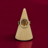 Bague ajustable dorée arbre zircon Acier