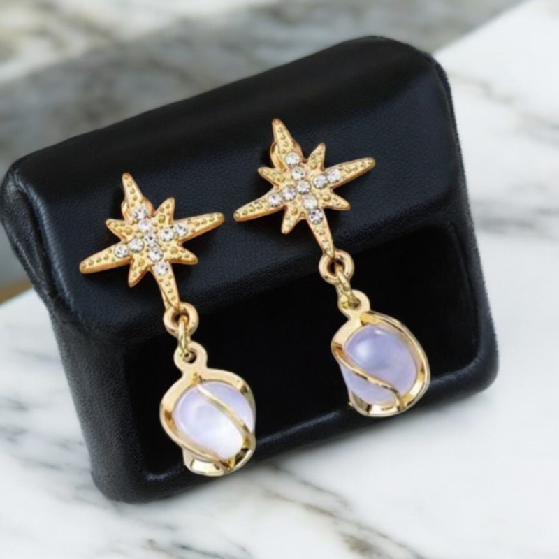 Boucles d'oreilles clip étoile