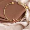 Bracelet doré rouge acier