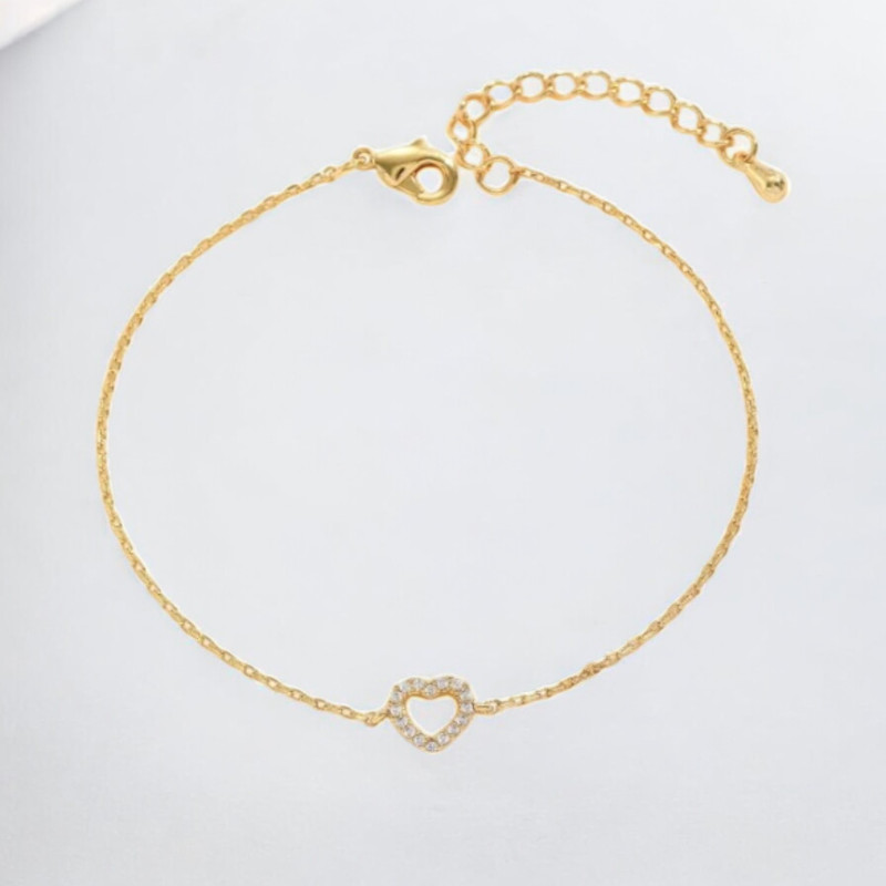 Bracelet doré petit coeur