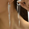 Boucles d'oreilles argentées pointes coniques
