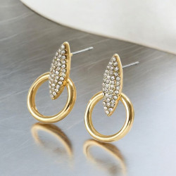 Clous d'oreilles dorées éclat d'aura