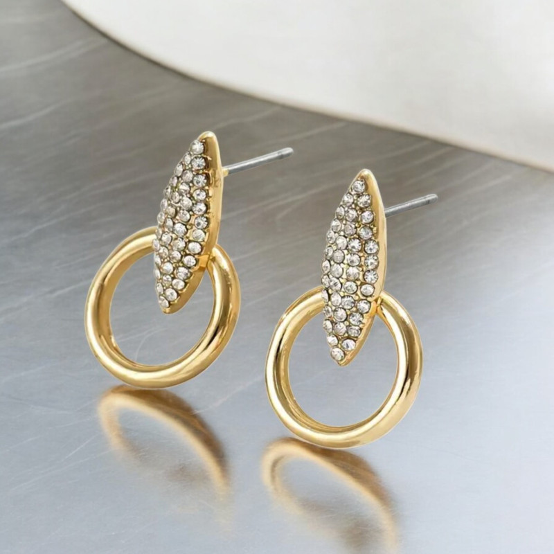 Clous d'oreilles dorées éclat d'aura