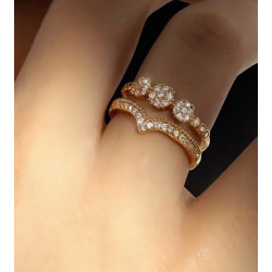 Bague dorée éclat céleste Plaqué or