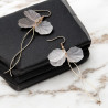 Boucles d'oreilles dorées fleurs torsadées