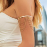 Bracelet haut de bras chaînettes dorées