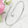 Bracelet de bras ajustable goutte argentée