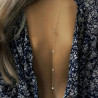 Collier de dos doré strass