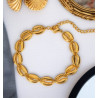 Bracelet doré coquillage Acier