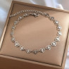 Bracelet argenté coeurs ajourés Acier