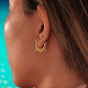 Clous d'oreilles soleil doré Plaqué or