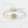 Ensemble deux bracelets soleil et lune doré et argenté