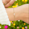 Bracelet doré croix Acier