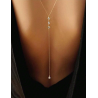 Collier de dos doré cristal inscrusté