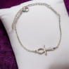 Bracelet argenté croix égyptienne Acier