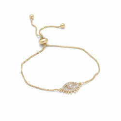 Bracelet coulissant œil doré Plaqué or