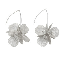 Boucles d'oreilles dorées fleurs filigranées