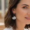 Boucles d'oreilles dorées fleurs filigranées