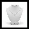 Collier argenté minimaliste zircon Plaqué or blanc