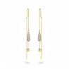Boucles d'oreilles dorées gouttes suspendues