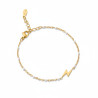 Bracelet doré éclair blanc Acier