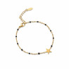 Bracelet doré et noir étoile Acier