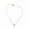 Collier doré minimaliste zircon Plaqué or