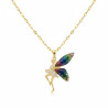 Collier dorée fée multicolore Acier