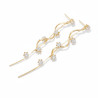 Boucles d'oreilles dorées torsades et étoiles Acier