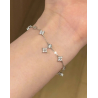 Bracelet argenté trèfles zircon Acier