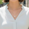 Collier dorée flocon zircon Acier