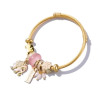 Bracelet charms doré éléphant rose Acier