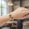 Bracelet charms ajustable doré papillon noir