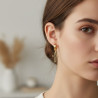Boucles d'oreilles dorées croix ajourée Acier