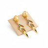 Boucles d'oreilles dorées flèches Acier
