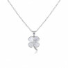 Collier argenté trèfle Plaqué or blanc