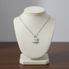 Collier argenté trèfle Plaqué or blanc