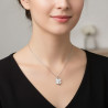 Collier argenté trèfle Plaqué or blanc