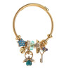 Bracelet charms doré ange et étoile bleue Acier
