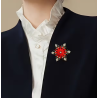 Broche dorée flocon de neige Noël