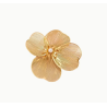 Broche dorée fleur filigranée